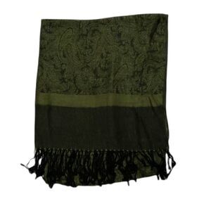 Paisley Scarf In Black And Green